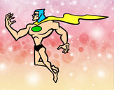 Dibujo Superhéroe poderoso pintado por EDGARD