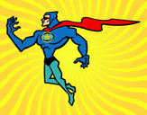 Dibujo Superhéroe poderoso pintado por isaaco