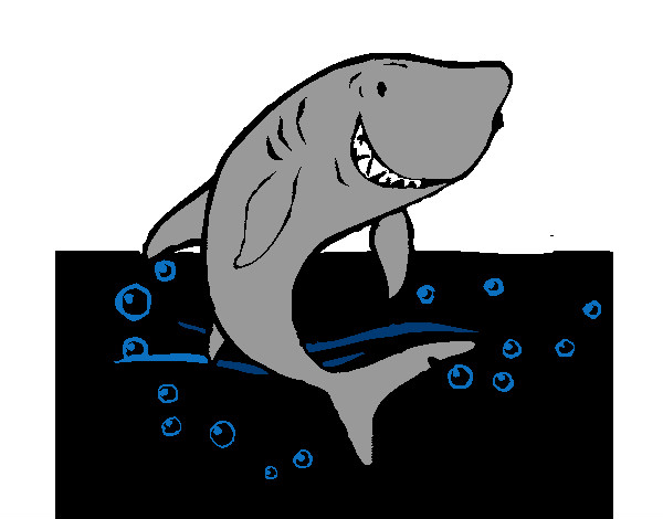 Dibujo Tiburón 2 pintado por anaia