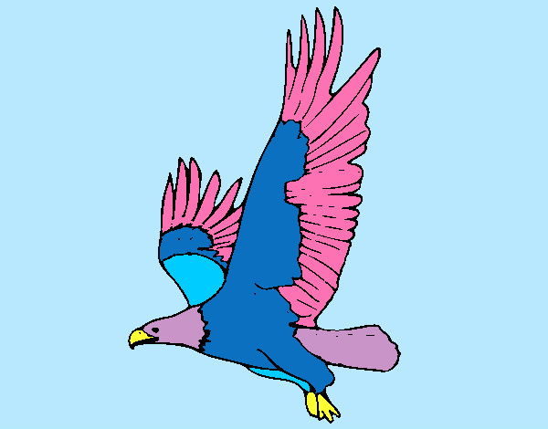 Dibujo Águila volando pintado por ru_82