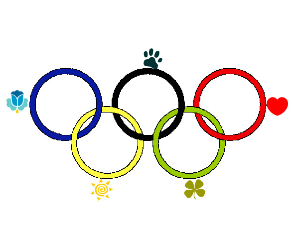 Dibujo Anillas de los juegos olimpícos pintado por audreys