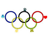 Dibujo Anillas de los juegos olimpícos pintado por audreys