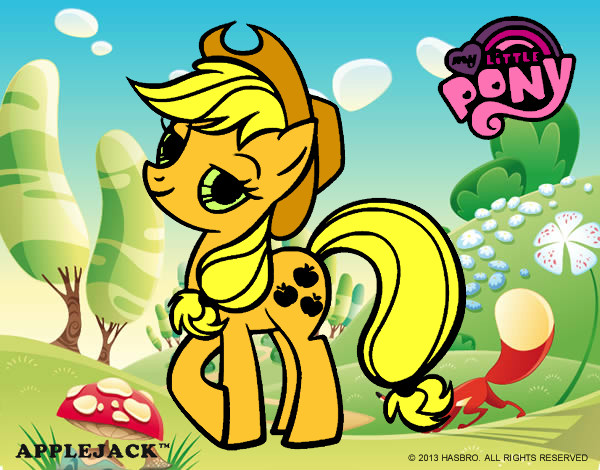 Dibujo Applejack pintado por amanda741