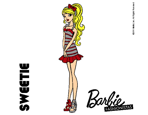 Dibujo Barbie Fashionista 6 pintado por ivi99