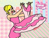Dibujo Barbie y su vestido de ballet pintado por xarxa