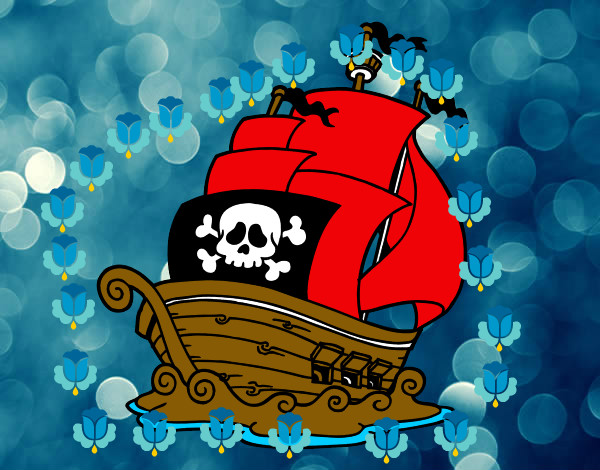 Dibujo Barco de piratas pintado por raziel2134