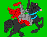 Dibujo Caballero a caballo 2 pintado por enzo14