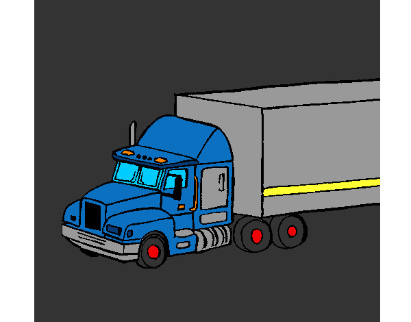 Dibujo Camión tráiler pintado por TRISTAN04