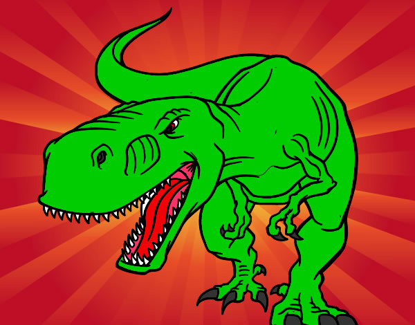 Dibujo Dinosaurio enfadado pintado por turbo 