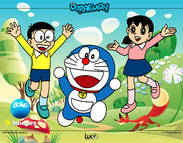 Dibujo Doraemon y amigos pintado por Mirene456