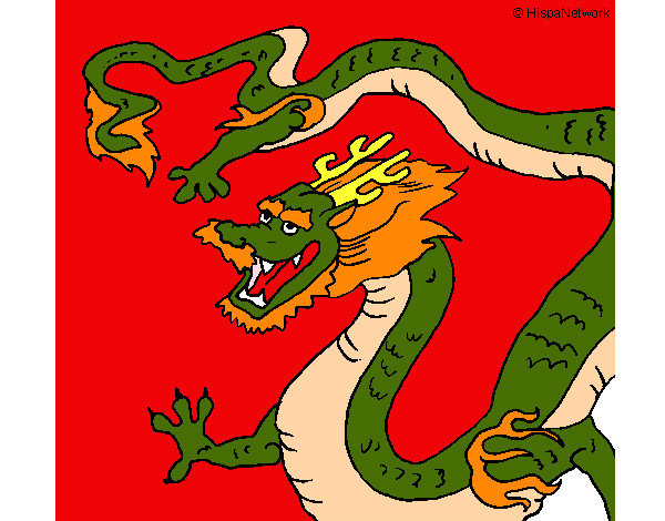 Dibujo Dragón chino pintado por lucas2018