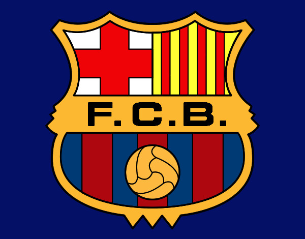 Dibujo Escudo del F.C. Barcelona pintado por aixaaye1