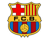 Dibujo Escudo del F.C. Barcelona pintado por nain