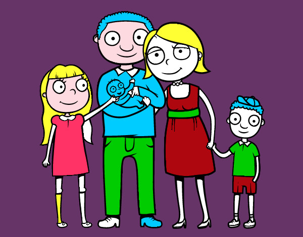 Dibujo Familia unida pintado por johi