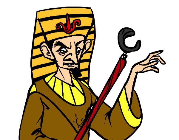Dibujo Faraón enfadado pintado por sandokanV