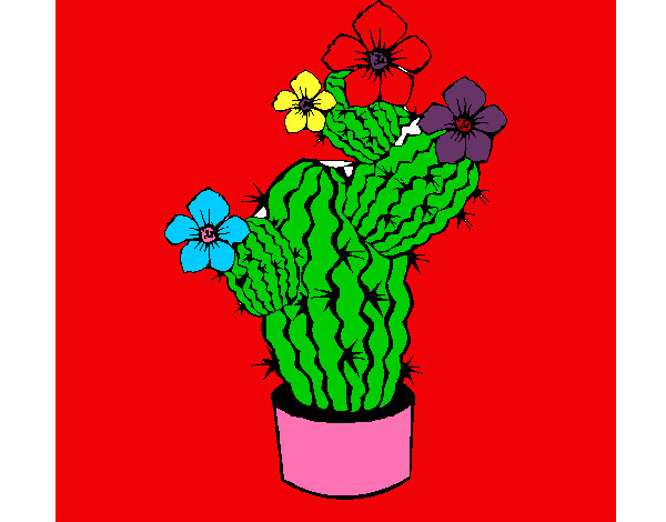 Dibujo Flores de cactus pintado por johi