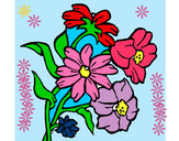 Dibujo Flores pintado por santiool