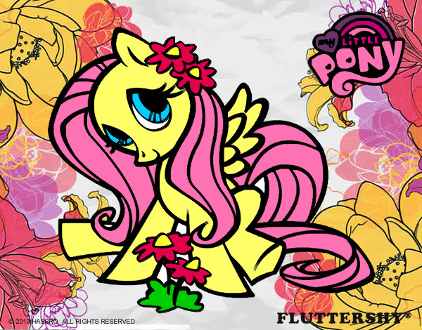 Dibujo Fluttershy pintado por amanda741