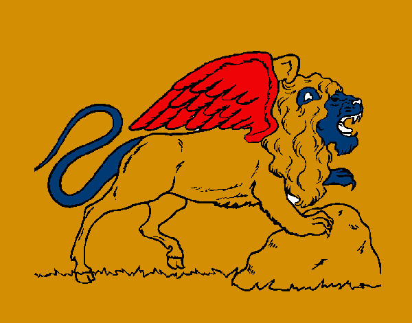Dibujo León alado pintado por agostina_m