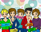 Dibujo Los chicos de One Direction pintado por yila10