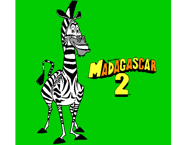 Dibujo Madagascar 2 Marty pintado por Isimia