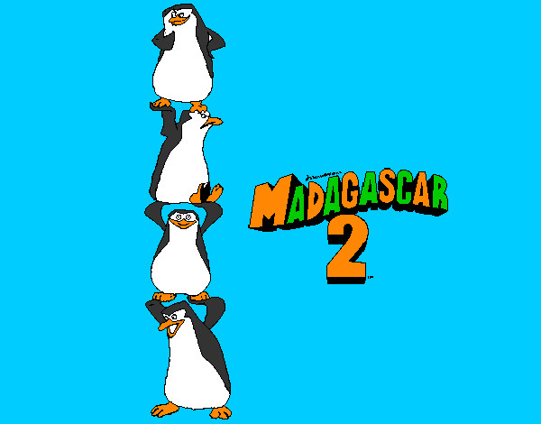 Dibujo Madagascar 2 Pingüinos pintado por Isimia