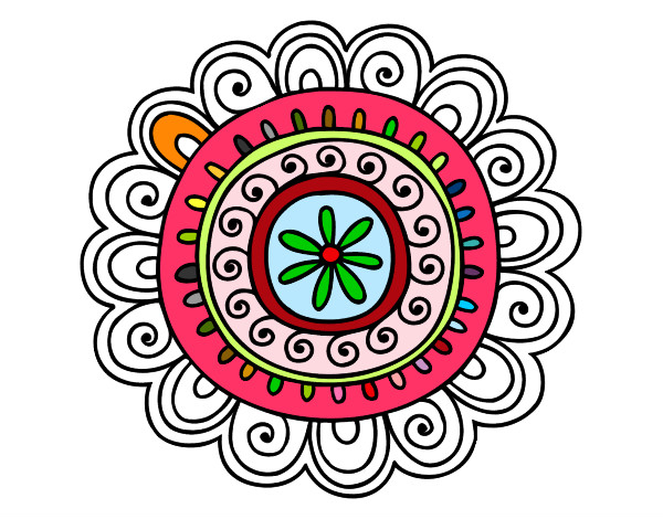 Dibujo Mandala alegre pintado por Laudelina