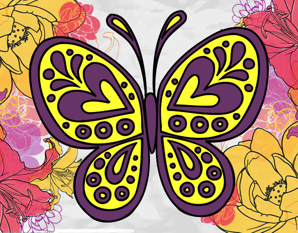 Dibujo Mandala mariposa pintado por TRISTAN04