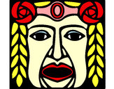 Dibujo Máscara Maya pintado por ana123