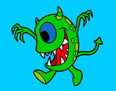 Dibujo Monstruo con un ojo pintado por Danyta_CSI