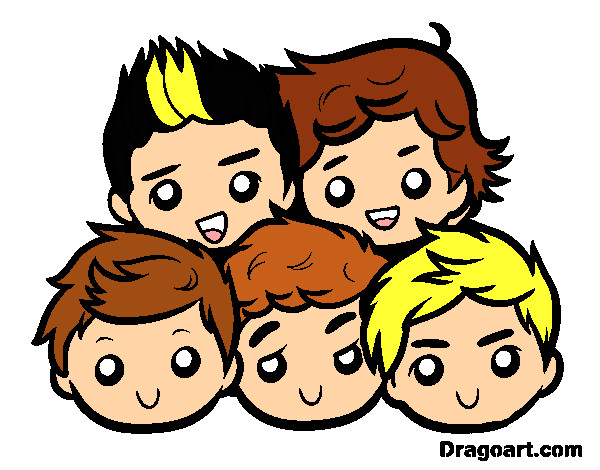 Dibujo One Direction 2 pintado por vivi_BTR1D