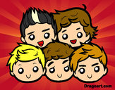 Dibujo One Direction 2 pintado por yila10