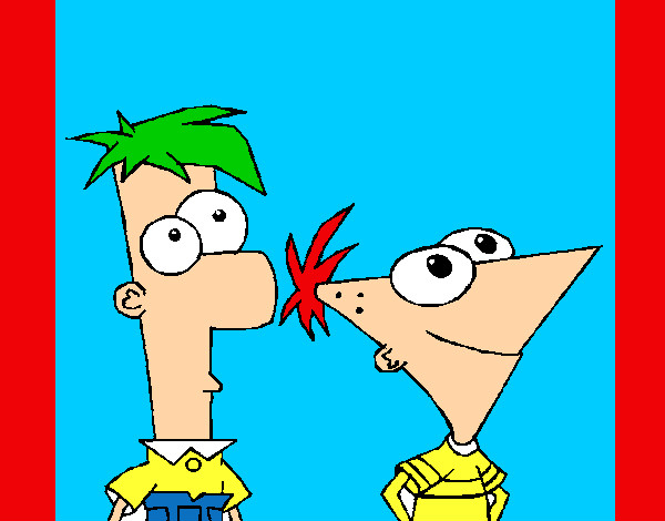 Dibujo Phineas y Ferb pintado por yair240