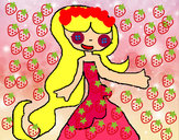 Dibujo Princesa con el pelo largo pintado por RICKAZA