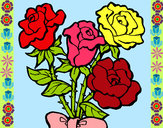 Dibujo Ramo de rosas pintado por Mirene456