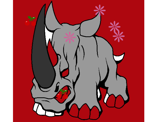 Dibujo Rinoceronte II pintado por juani13