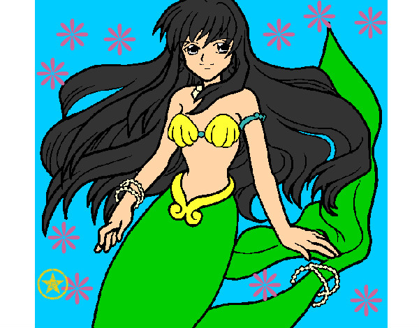 Dibujo Sirena pintado por yola-2