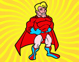 Dibujo Superhéroe musculado pintado por turbo 