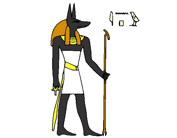 Dibujo Anubis pintado por floisi