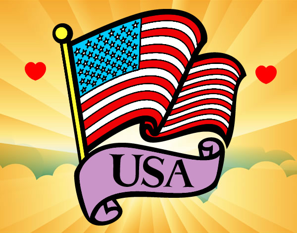 Dibujo Bandera de los Estados Unidos pintado por weba567