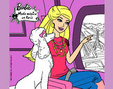 Dibujo Barbie llega a París pintado por chanitha