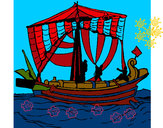 Dibujo Barco romano pintado por jorgeluisk