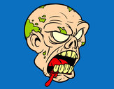 Dibujo Cabeza de zombi pintado por Danyta_CSI