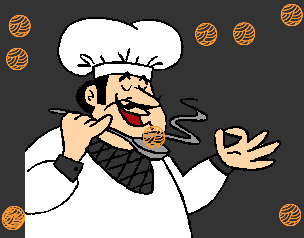 Dibujo Chef degustando pintado por socrates 