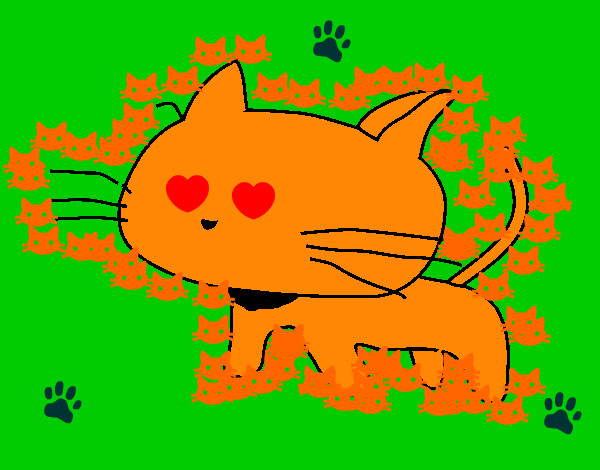 Dibujo Cría de gato pintado por weba567