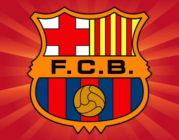 Dibujo Escudo del F.C. Barcelona pintado por kito12