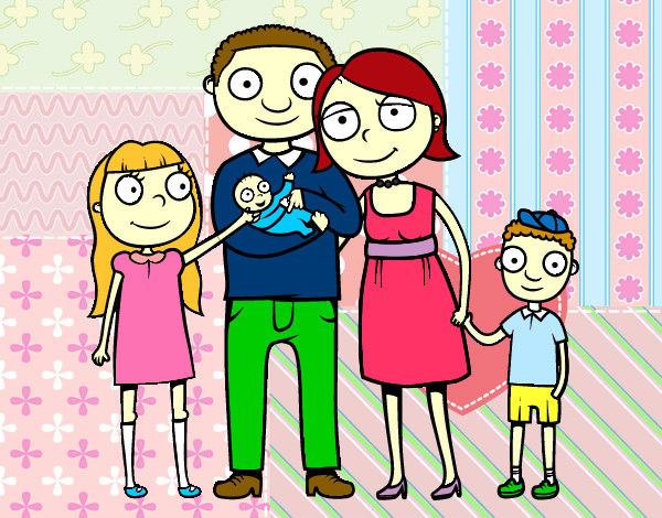 Dibujo Familia unida pintado por CamilaM