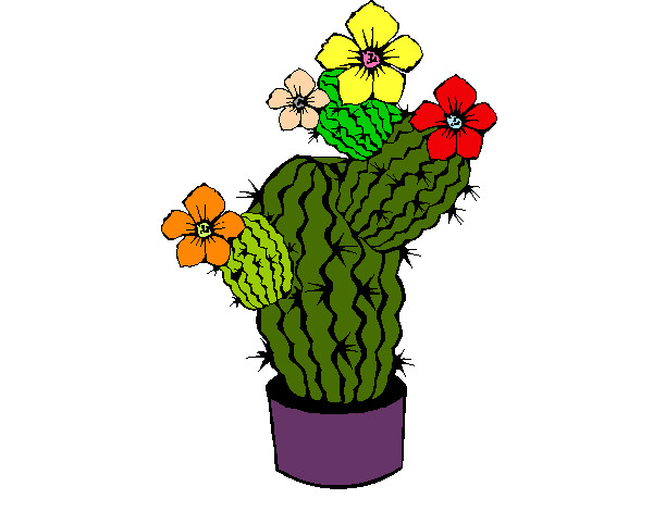 Dibujo de Flores de cactus pintado por Nansydiaz en  el día  24-06-13 a las 02:26:35. Imprime, pinta o colorea tus propios dibujos!