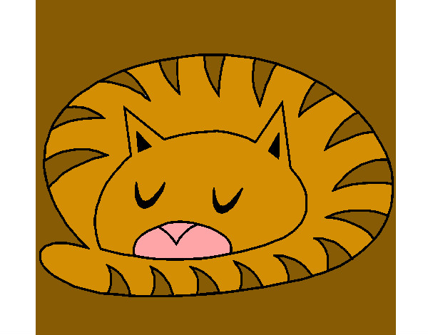 Dibujo Gato durmiendo pintado por Beauty
