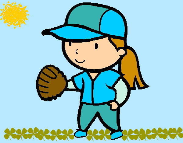 Dibujo Jugadora de béisbol pintado por Mirene456